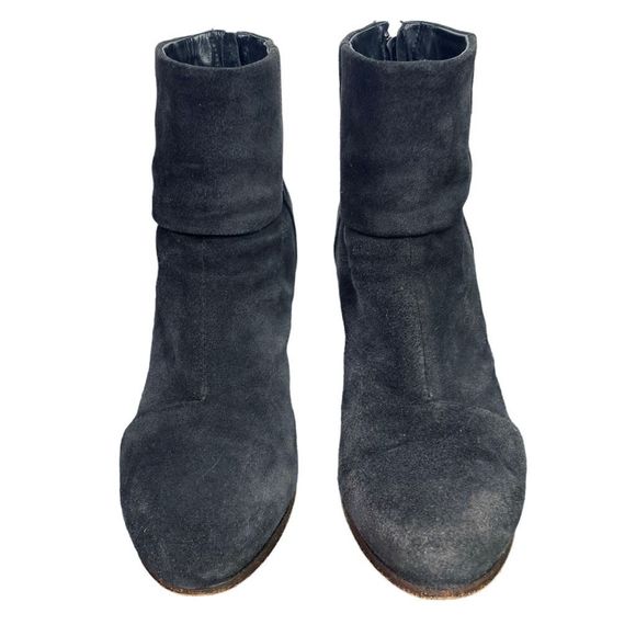 Rag & Bone Newbury Classic Black Suede Heeled Booties - Size 7